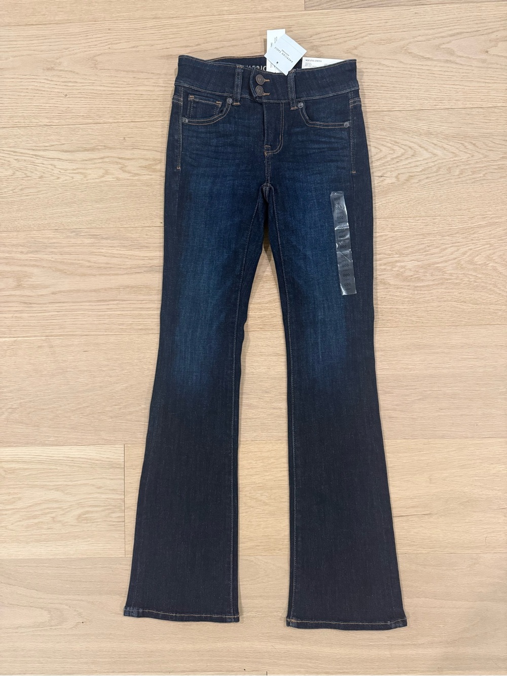 American Eagle Outfitters Dark Wash Kick Boot Jeans 000-Short